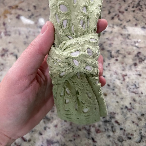 Lele Sadoughi Bow Holly Eyelet headband green - Picture 3 of 5